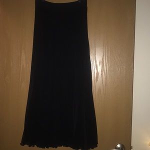 Rubbed Black Maxi Skirt
